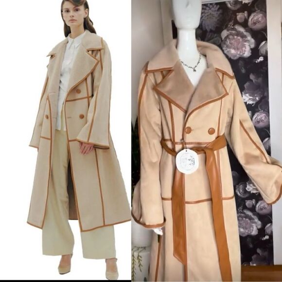 MAREI 1998
Sweet Pea Sand Reversible Bonded Faux Suede & Faux Fur Coat - Picture 5 of 16